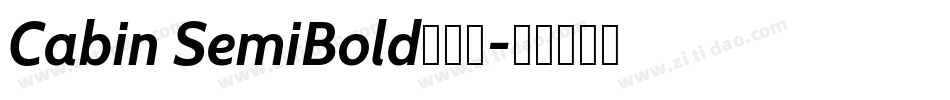 Cabin SemiBold手机版字体转换